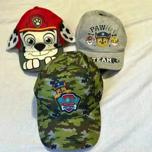Nickelodeon Paw Patrol set of 3 hats Camo, Gray, Dog